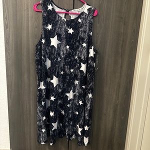 JAMIE & LAYLA Woman's Dres (BLUE WITH WHITE STARS) Size XL